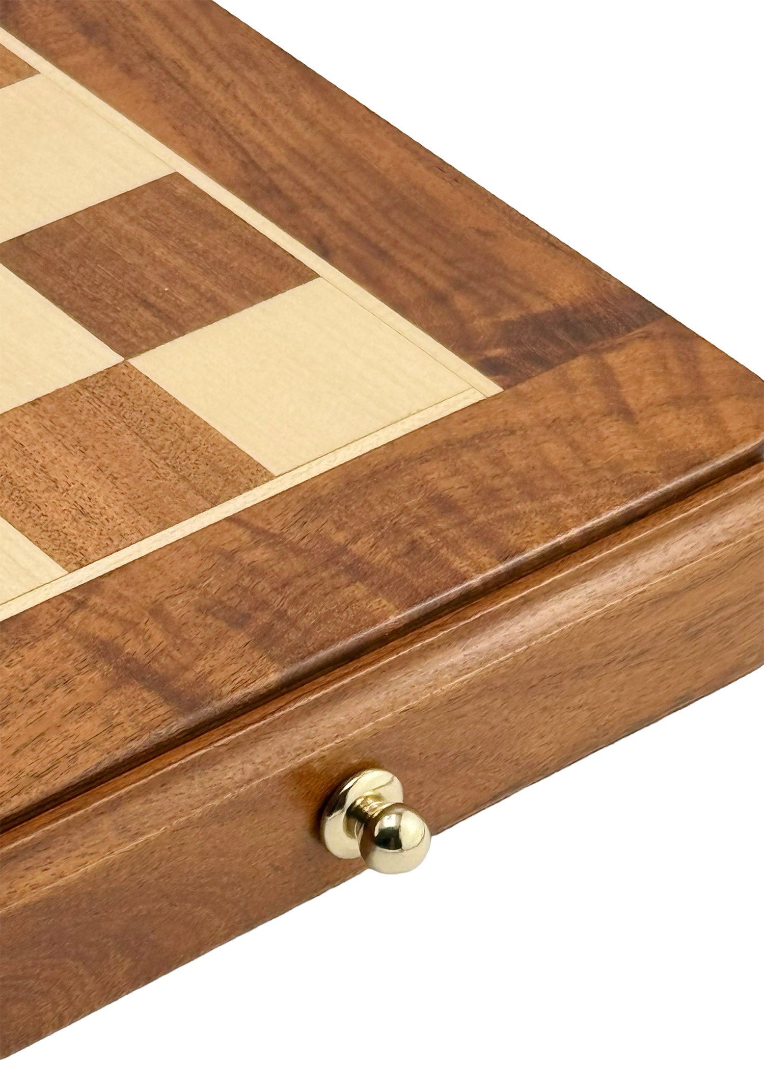 Luxury Italfama Metal Chess Set with 2-Drawer Storage Chessboard 46x46 cm