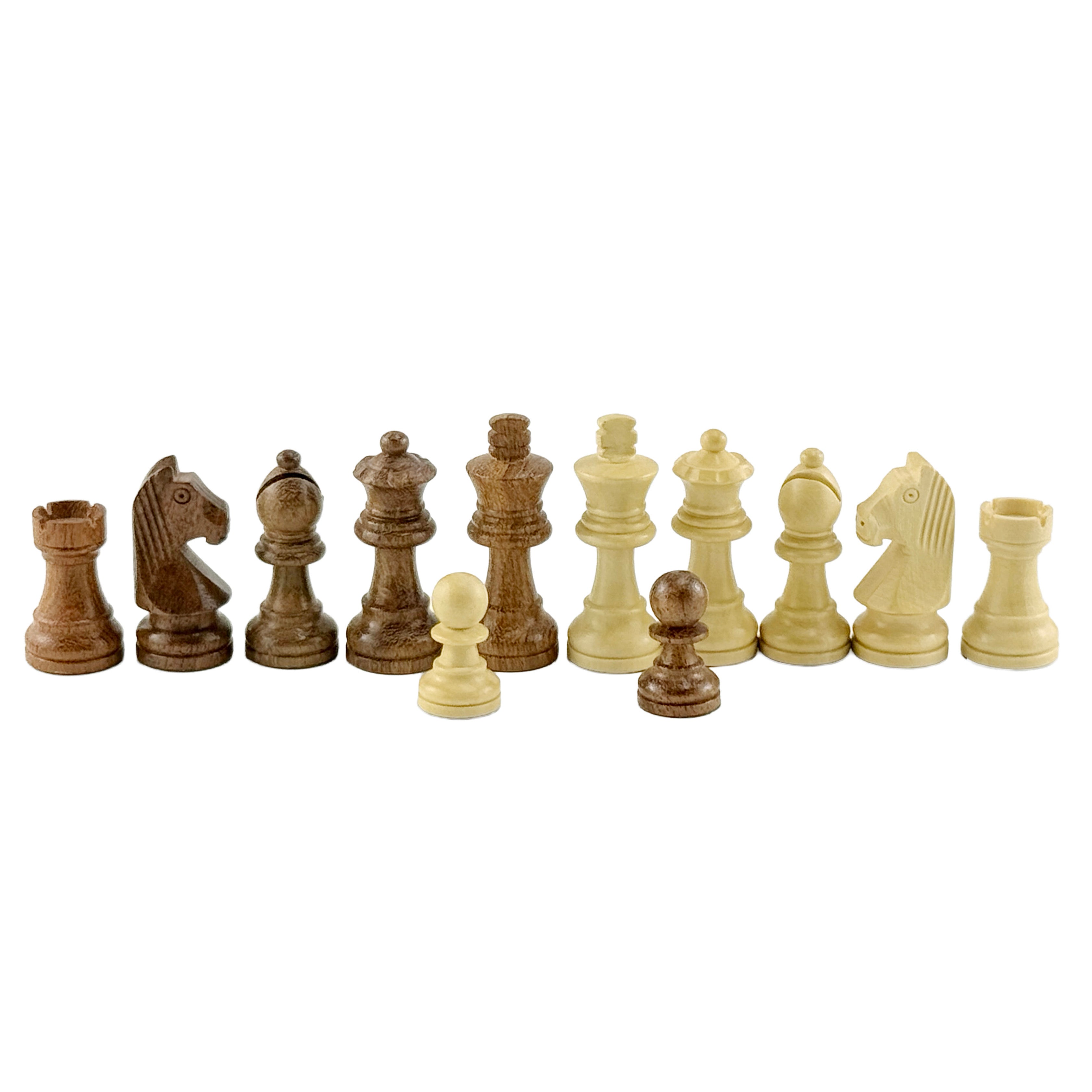 Acacia Wood Chess Pieces, Weighted & Felted – King 5.0 cm