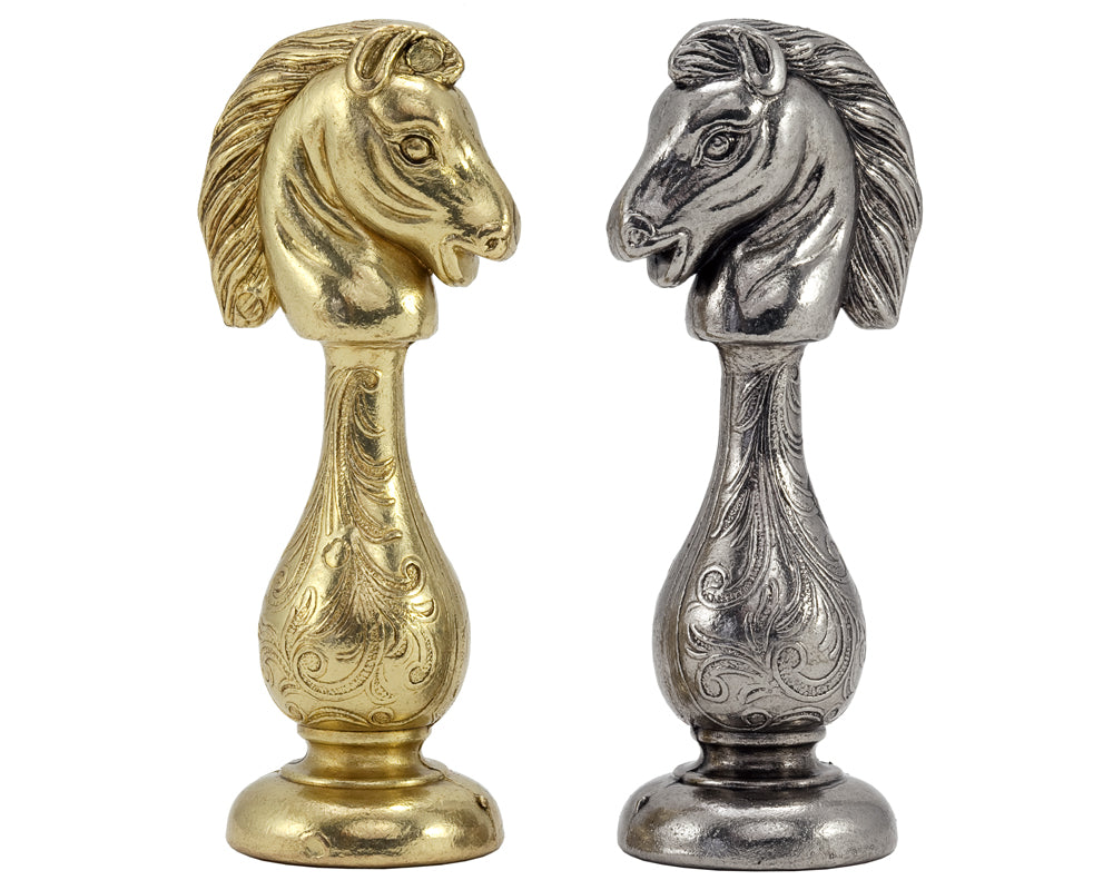 Luxury Italfama Metal Chess Set with 2-Drawer Storage Chessboard 46x46 cm