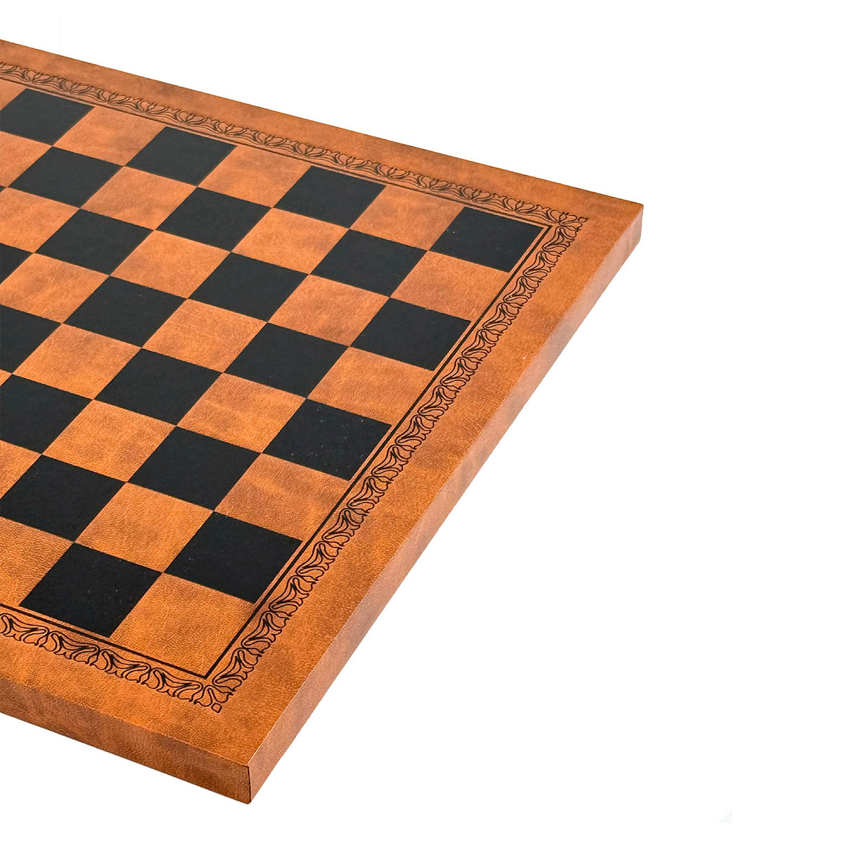 Luxury Italfama Leatherette Chessboard – Brown & Black (26x26 cm) | Made in Italy