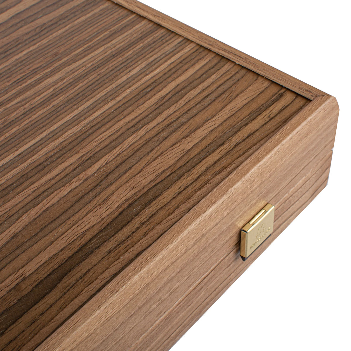 Large Manopoulos Backgammon Set Oak Blue American Walnut 48x26